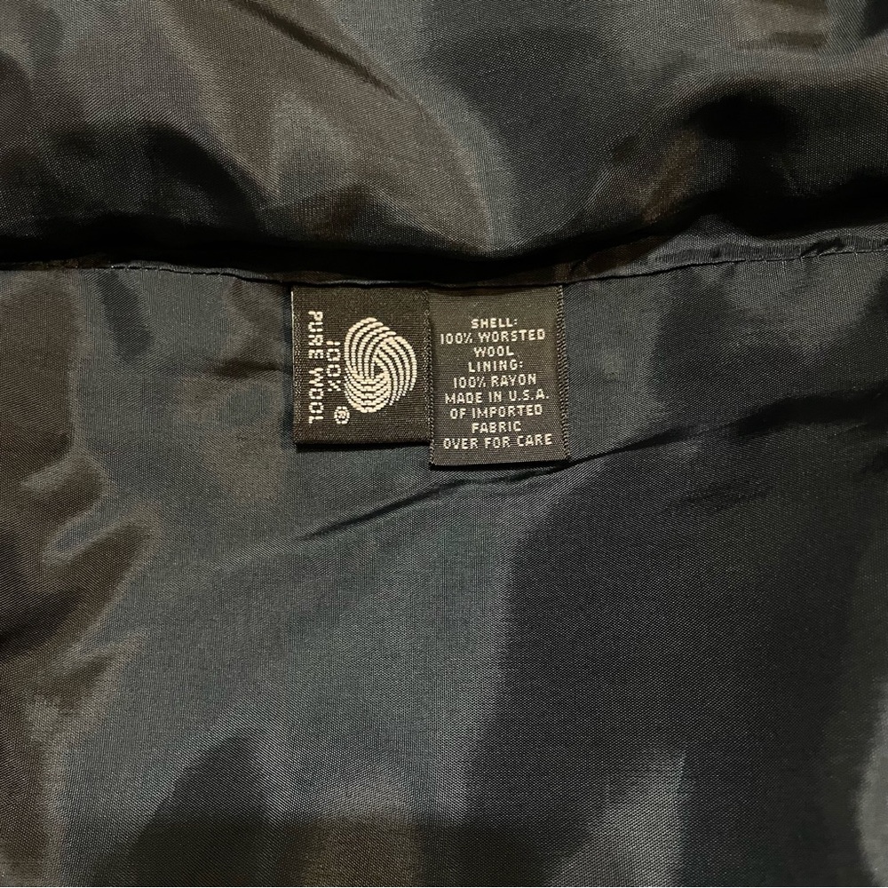 Vintage Bill Burns Nordstrom 100% Worsted Wool Pencil Skirt Black Size 8 Career - Picture 6 of 7